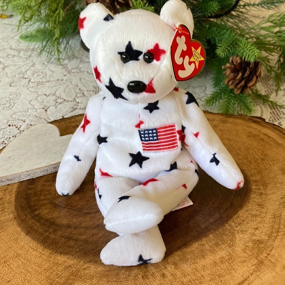 Ty Retired Beanie Baby Glory Birthday July 4,1997